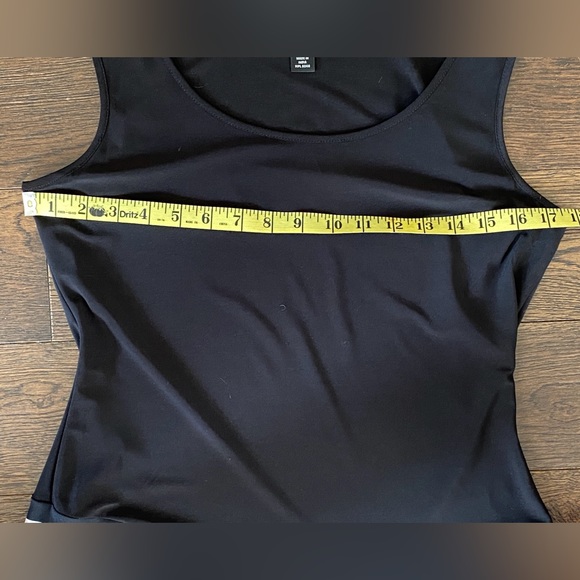 Black Drop Waist Dress w/Striped Swing Skirt. Size 6. - Picture 6 of 8